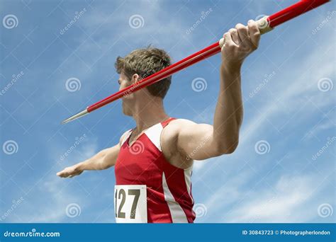 Athlete about To Throw Javelin Stock Image - Image of javelin, outside ...