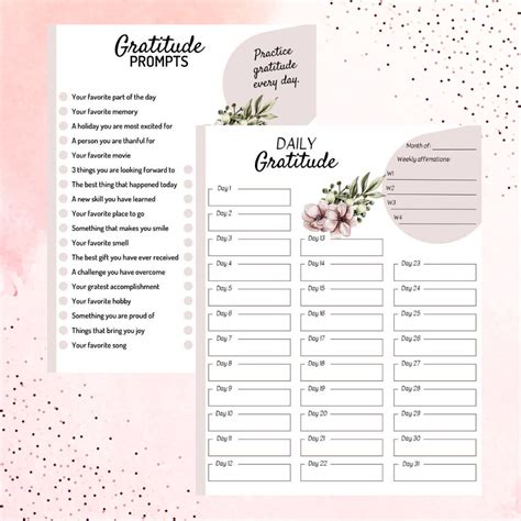FREE Printable Gratitude Journal with Prompts! - Leap of Faith Crafting