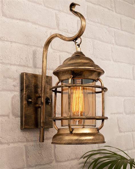 Rustic Wall Light Fixtures, Oil Rubbed Bronze Finish Indoor Vintage Wa ...