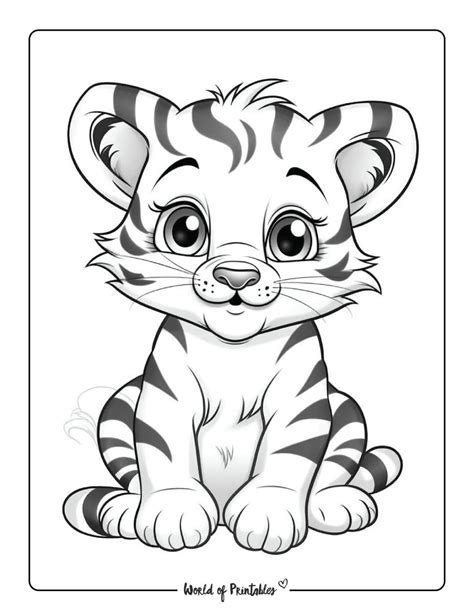 Cute Animal Coloring Pages - World of Printables