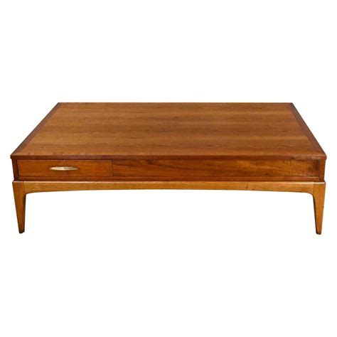 Mid-Century Modern Coffee Table w/ Drawer By Lane at 1stDibs