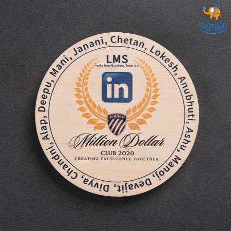 Wooden Coasters Online - LinkedIn Premium Wooden Coasters | Corporate ...