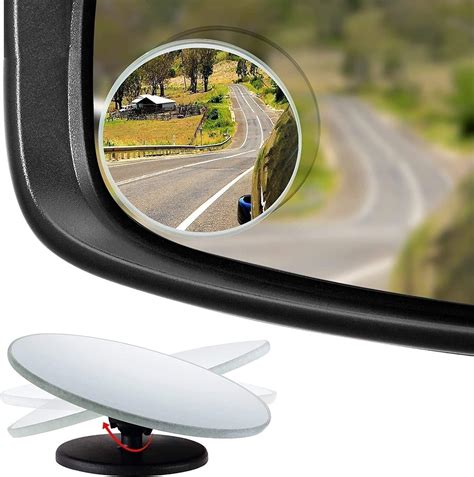3R Square Shape Universal Fit 360 Degree Car Rear View Convex Oval ...