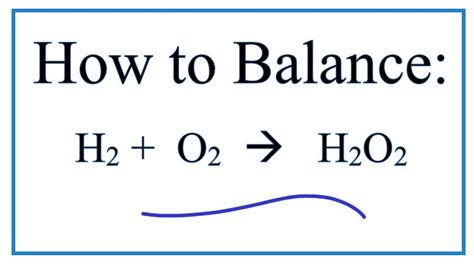 Image result for H2O2 H2O O2 Balanced Equation