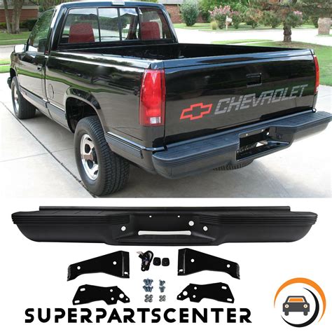 Black Rear Bumper for 88-00 Chevy Silverado GMC Sierra C/K 1500 2500 Fleetside | eBay