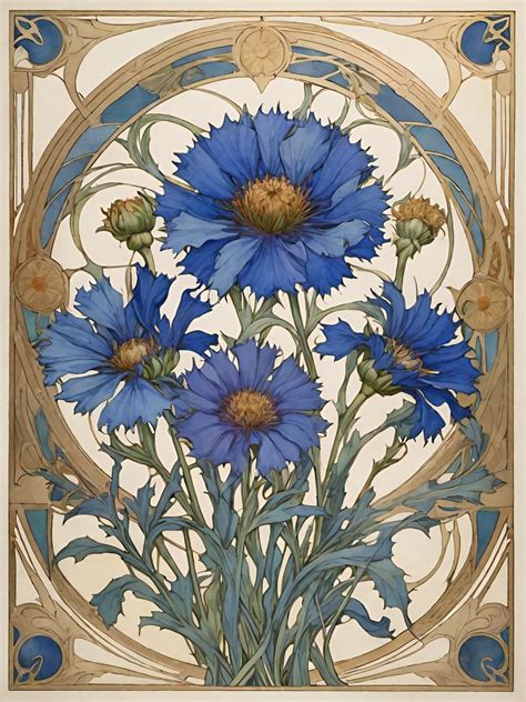 Pinterest | Art nouveau flowers, Art nouveau illustration, Flower drawing