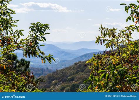Skyline of the Blue Ridge Mountains in Virginia at Shenandoah Na Stock ...