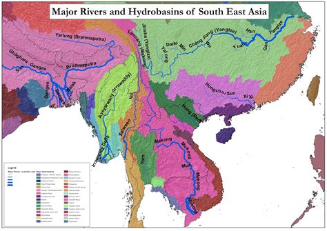 Asia River Map