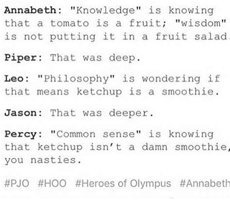 Annabeth Leo Jason Piper and Percy "Wisdom" | Percy jackson funny ...