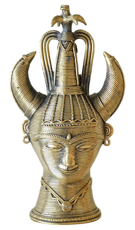 Arteastic Dhokra Brass Koya Mask (7 cm x 7 cm x 21 cm, Gold) : Amazon ...