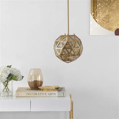 Safavieh Relma Gold/Clear Modern/Contemporary Mercury Glass Geometric ...
