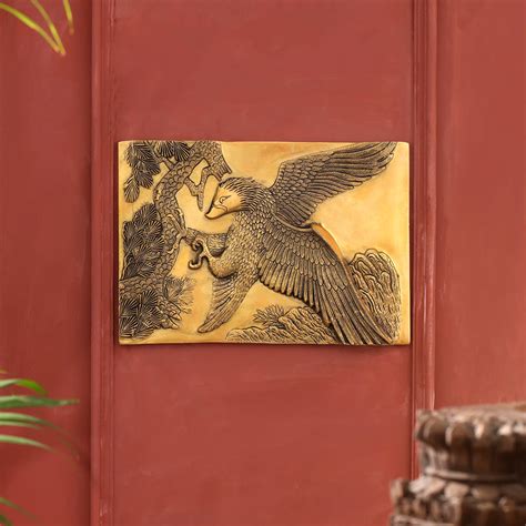 Brass Eagle Wall Hanging Plate (11.4 Inch) – Vedansh Craft