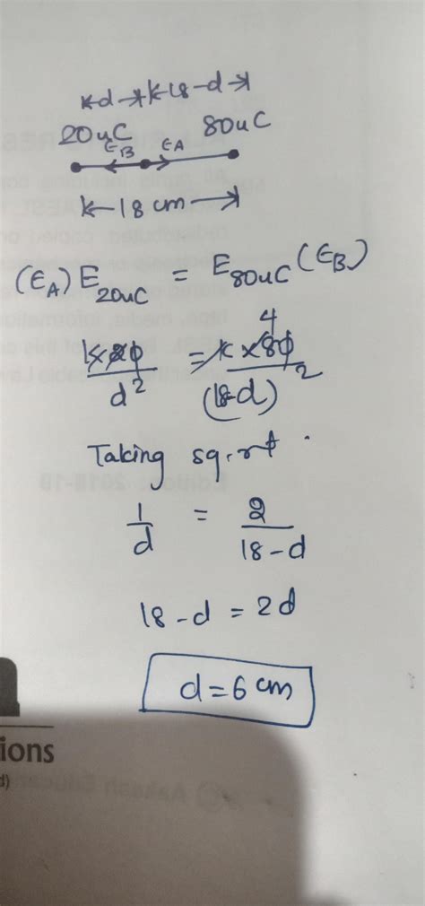 AgginmentTwo point charges of 20 uc and 80 uc are placed 18cm apart ...