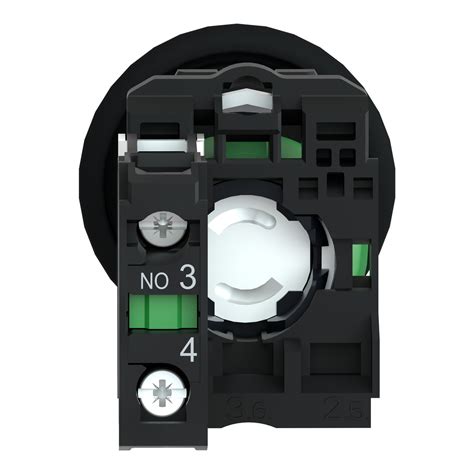 XB5AC21 - Push button, plastic, black mushroom Ø40, Ø22, spring return ...