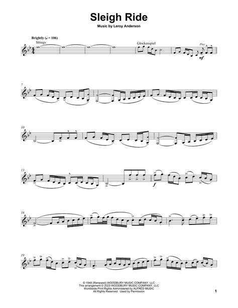 Download Sleigh Ride - Lindsey Stirling | Violin Duet Sheet Music PDF ...