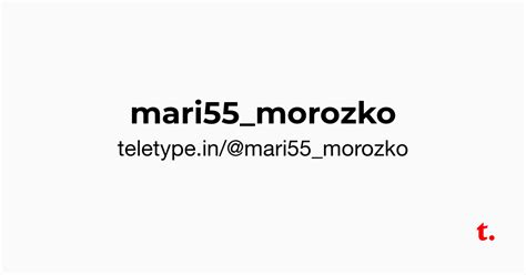 @mari55_morozko — Teletype