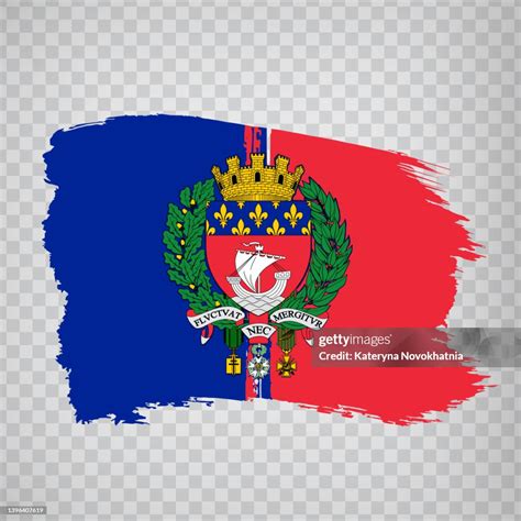 Flag Of Paris Brush Strokes Flag Paris Is Capital Of France On Transparent Background For Your ...