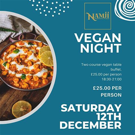 Vegan Buffet Night, Namji Xscape, Milton Keynes, 12 December 2023 ...
