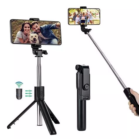 LIRAMARK Bluetooth Extendable Selfie Sticks with Wireless Remote and ...