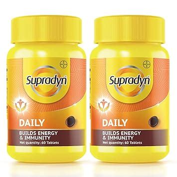 Supradyn Daily Multivitamin Tablets for Men & Women with 12 Vitamins, 5 ...