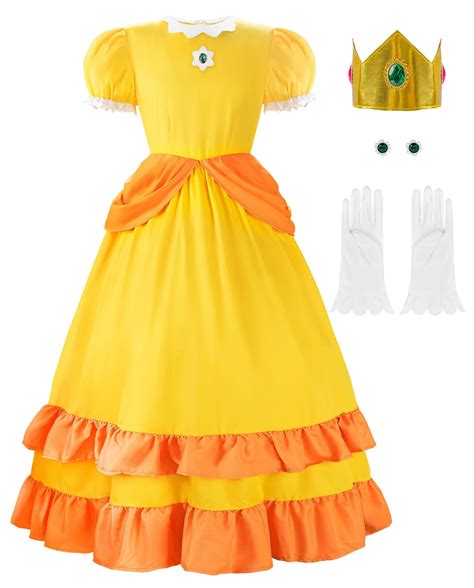 JerrisApparel Princess Peach Costume for Women Halloween Cosplay Dress ...
