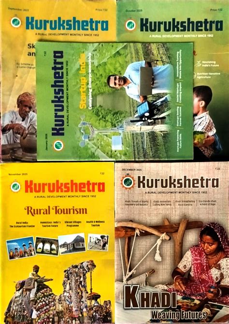 Kurukshetra English September to December 2025 and January 2026 Combo ...