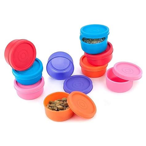 Buy Clazkit Plastic Mini BPA-Free Round Storage Containers | Airtight ...