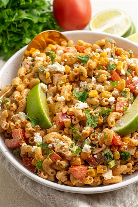Mexican Elote Pasta Salad (High Protein) - Olivia's Kitchen