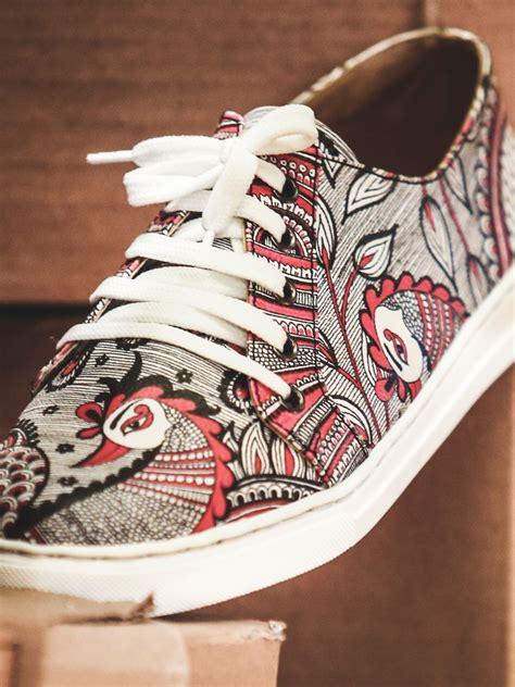 Step Up Your Shoe Game with Hand-Painted Work Sneakers - Shop Now – Kanvas