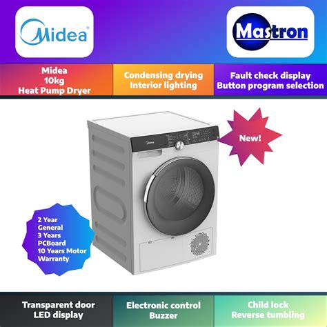 [2022 May New Model] Midea Heat Pump Dryer 10kg MD-K1088HP Midea Heat ...