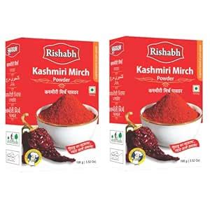 RISHABH Kashmiri Lal Mirch Powder - 100gm (Pack Of 2) | Vibrant ...
