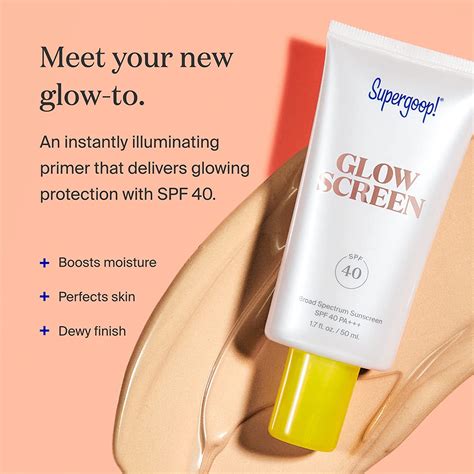 Buy Supergoop! Glowscreen SPF 40 PA+++, 1.7 fl oz - Primer + Broad ...