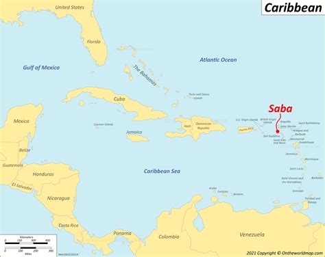 Saba Map | Caribbean Netherlands | Detailed Map of Saba Island