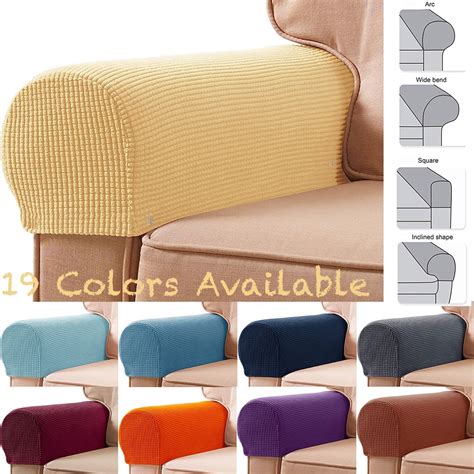 2PCS Stretch Armrest Covers Spandex Anti-Slip Arm Covers for Chairs Sofa Armchair Slipcovers for ...