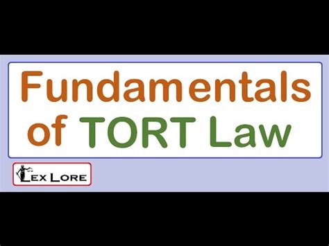 Fundamentals of TORT Law Video Lecture - Crash Course for CLAT (English)
