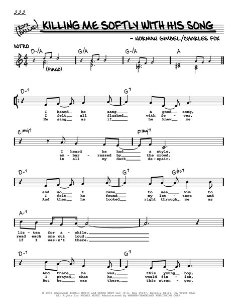 Killing Me Softly Lyrics