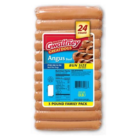 Gwaltney Angus Beef Bun Size Hot Dogs (48 oz) Delivery or Pickup Near ...