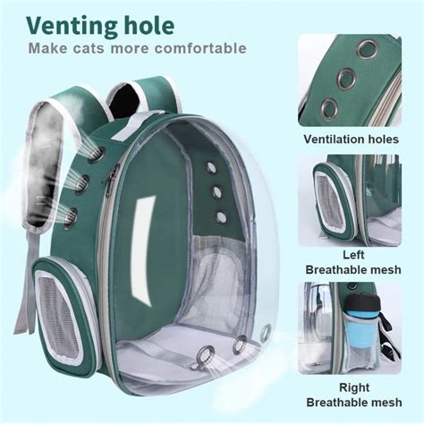 Bubble backpack for cats clear see, through cat carrier backpack