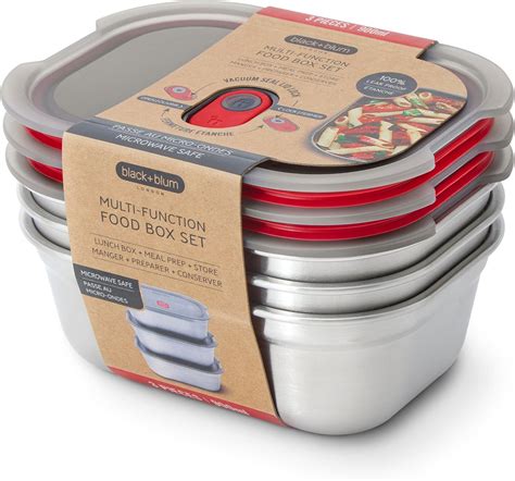 Amazon.com: BLACK + BLUM Lunch Box Set - Meal Prep Containers Reusable for Picnic & Camping ...