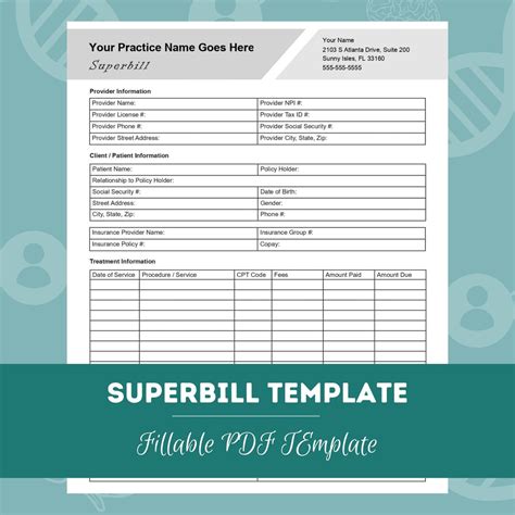 Buy Superbill PDF Template for Mental Health / Counseling Online in ...