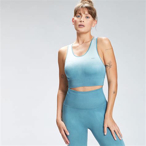 MP Women's Velocity Ultra Seamless Sports Bra - Stone Blue | MYPROTEIN™
