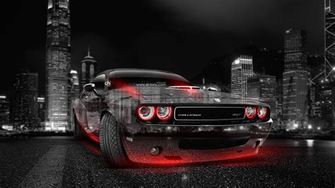 Download Dodge Challenger With Red Halo Headlights Wallpaper ...