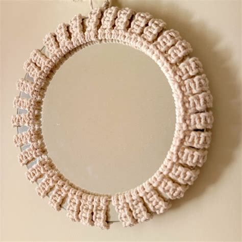 Handmade Macrame Wall Mirror | Boho Round Decorative Mirror – Art Tales