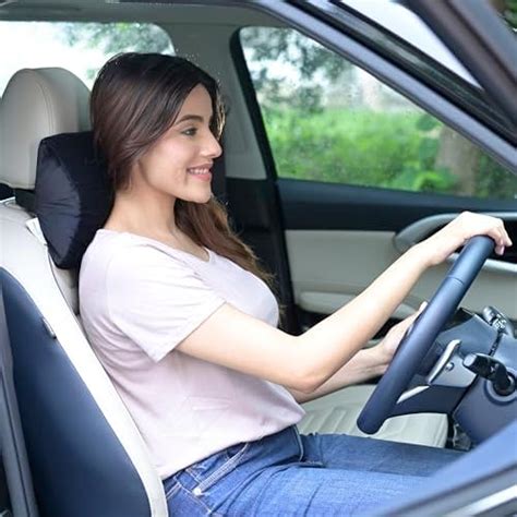 amazon basics Car Neckrest Memory Foam Pillow for Neck Support ...