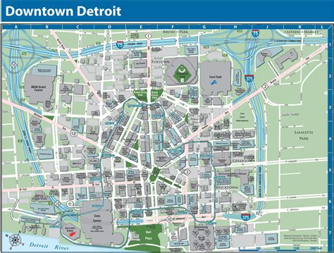 Detroit downtown map