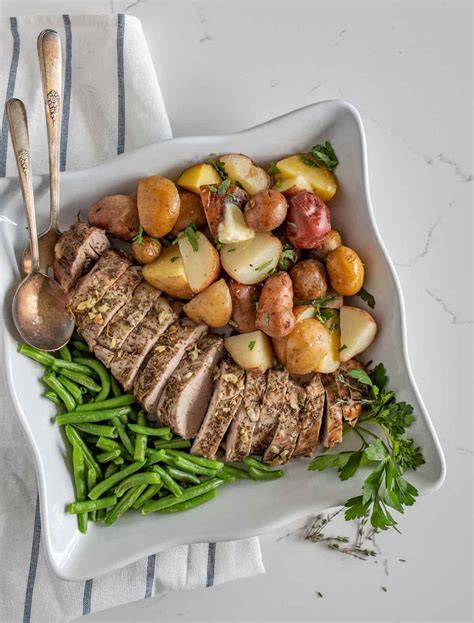 The BEST Slow Cooker Pork Tenderloin and Potatoes Recipe
