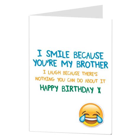 Buy LimaLimaFunny Brother Birthday Cards Perfect For Big Older 40th ...