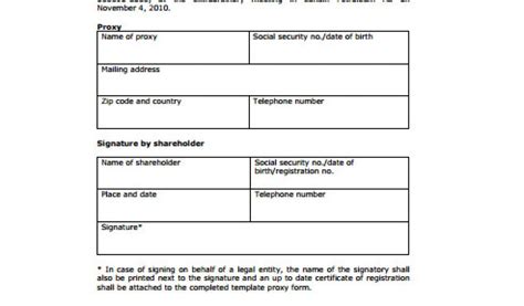 Proxy Vote Form Printable 的图像结果