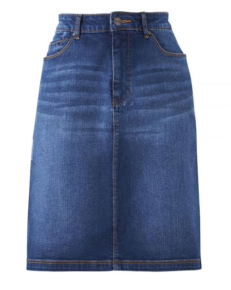 What To Wear With Denim Skirt Knee Length at Elijah Elliston blog
