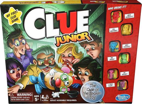 Amazon.com: Hasbro Gaming Clue Junior Board Game for Kids Ages 5 and Up ...